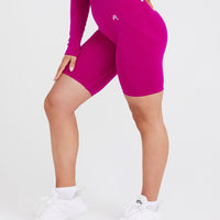 Effortless Seamless Cycling Shorts | Fuchsia
