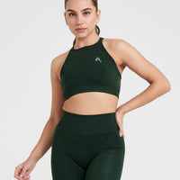 Effortless Seamless High Neck Bralette | Evergreen