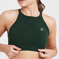 Effortless Seamless High Neck Bralette | Evergreen