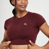 Effortless Seamless Short Sleeve Crop Top | Rosewood