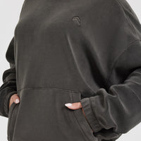 Fleece Oversized Hoodie | Deep Taupe