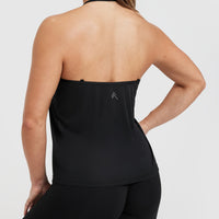 Go To Strappy Loose Vest | Black