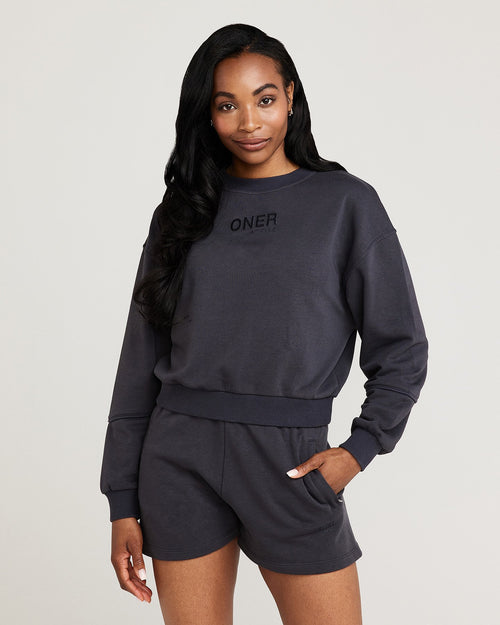 Oner Modal Classic Lounge Crew Neck | Coal