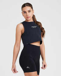 Graphic Jersey Tank | Washed Black