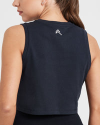Graphic Jersey Tank | Washed Black