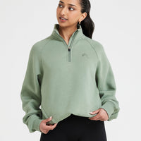 Classic Lounge 1/2 Zip Sweatshirt | Sage