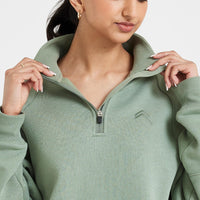 Classic Lounge 1/2 Zip Sweatshirt | Sage