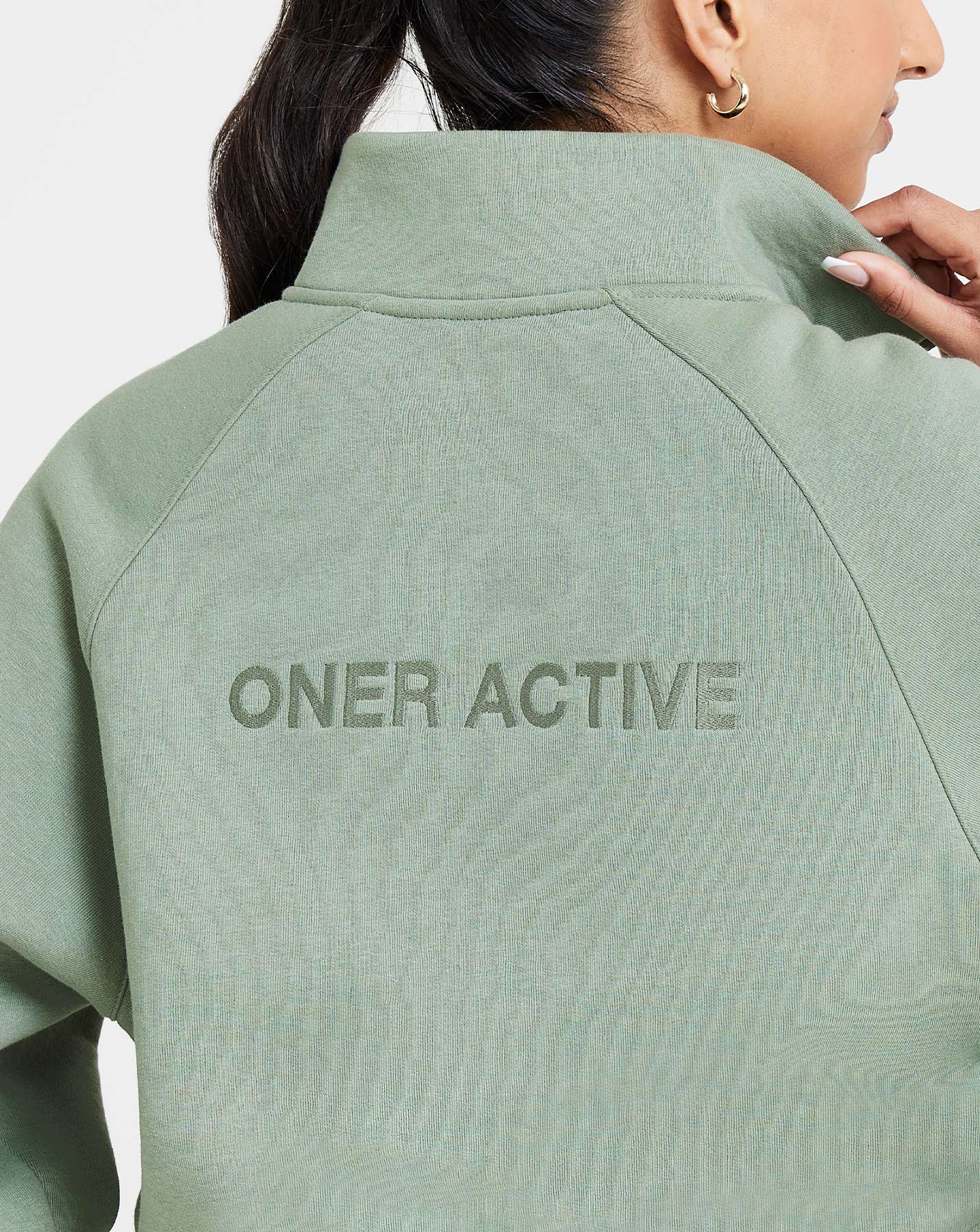 Classic Lounge 1/2 Zip Sweatshirt | Sage