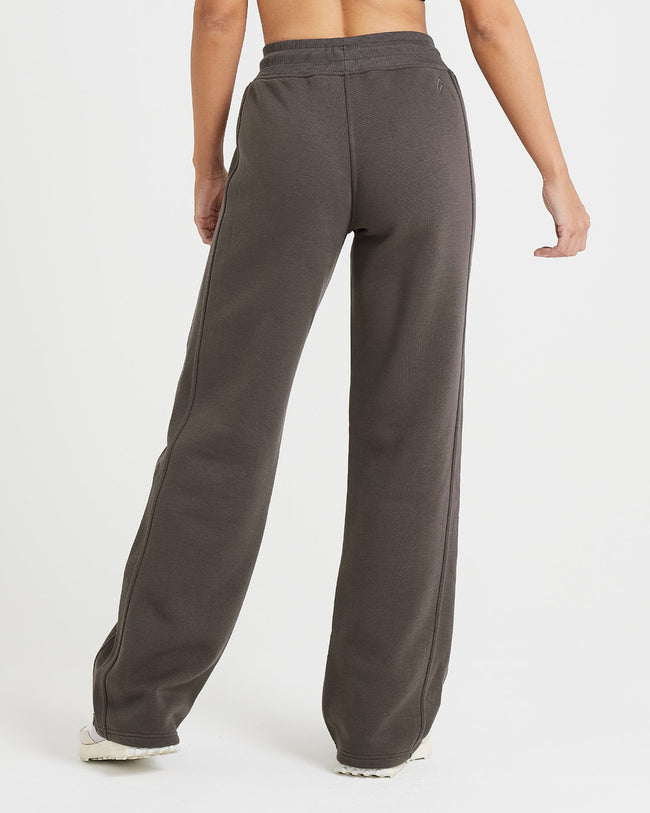 Classic Lounge Straight Leg Joggers | Deep Taupe