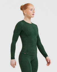 Mellow™ Soft Long Sleeve Top | Pine Green