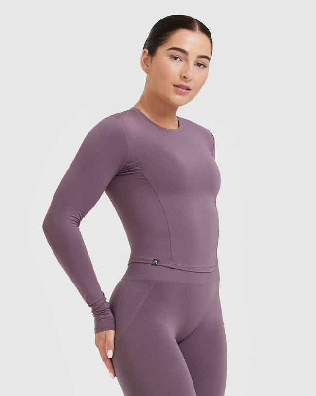Mellow™ Soft Mid Long Sleeve Top | Vintage Purple