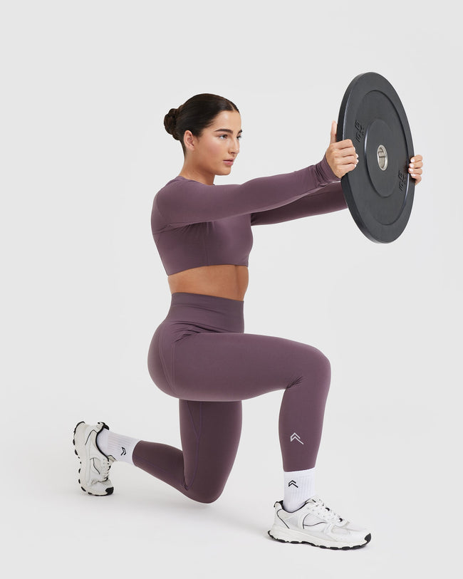 Mellow™ Soft Mid Long Sleeve Top | Vintage Purple