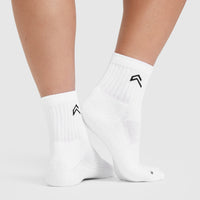 Mid Crew Socks 3 Pack | Grey/White/Black