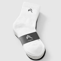 Mid Crew Socks 3 Pack | Grey/White/Black