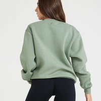Classic Lounge Oversized Crew Neck | Sage