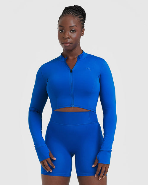 Oner Modal Timeless Crop Jacket | Cobalt