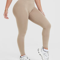 Timeless High Waisted Leggings | Sandstone