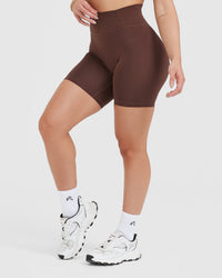 Timeless High Waisted Shorts 6" | Espresso