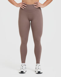 Unified High Waisted Leggings | Cool Brown