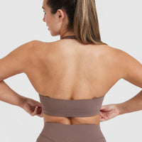 Unified Twist Sports Bra | Cool Brown