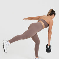 Unified Twist Sports Bra | Cool Brown