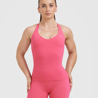 Unified V-Neck Cross Back Vest | Velvet Pink