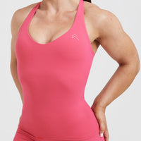 Unified V-Neck Cross Back Vest | Velvet Pink