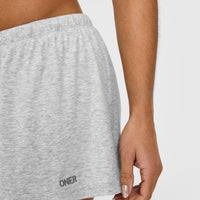 At Home Night Shorts | Grey Marl