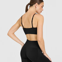 EasyLift™ Multi Way Bandeau Bralette with White Logo | Black