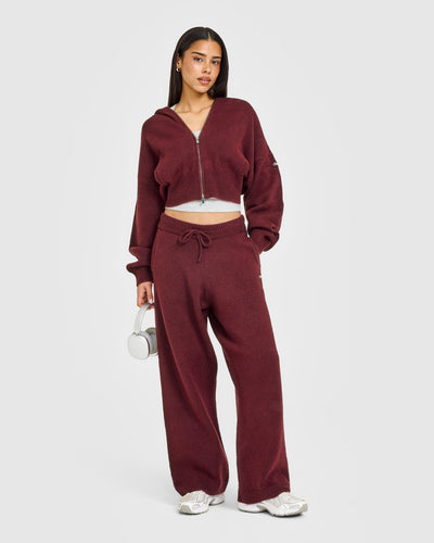 Oversized Knit Straight Leg Bottoms | Rosewood