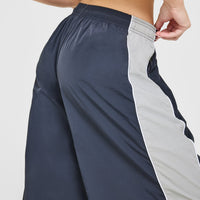 Oversized Piped Woven Straight Leg Track Bottoms | True Blue