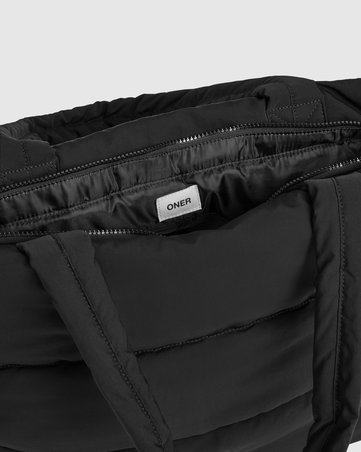 Quilted Tote Bag | Black