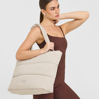 Quilted Tote Bag | Sand