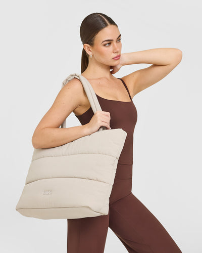 Quilted Tote Bag | Sand
