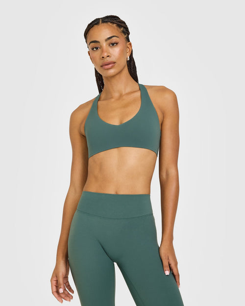 Oner Modal SoftMotion™ Bralette with White Logo | Iced Green