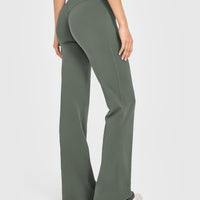 SoftMotion™ Flared Bottoms with White Logo | Dark Khaki