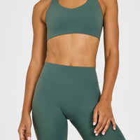 SoftMotion™ High Waisted Leggings with White Logo | Iced Green