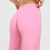 SoftMotion™ Straight Leg Bottoms with White Logo | Rose Pink