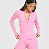 SoftMotion™ Jacket with White Logo | Rose Pink