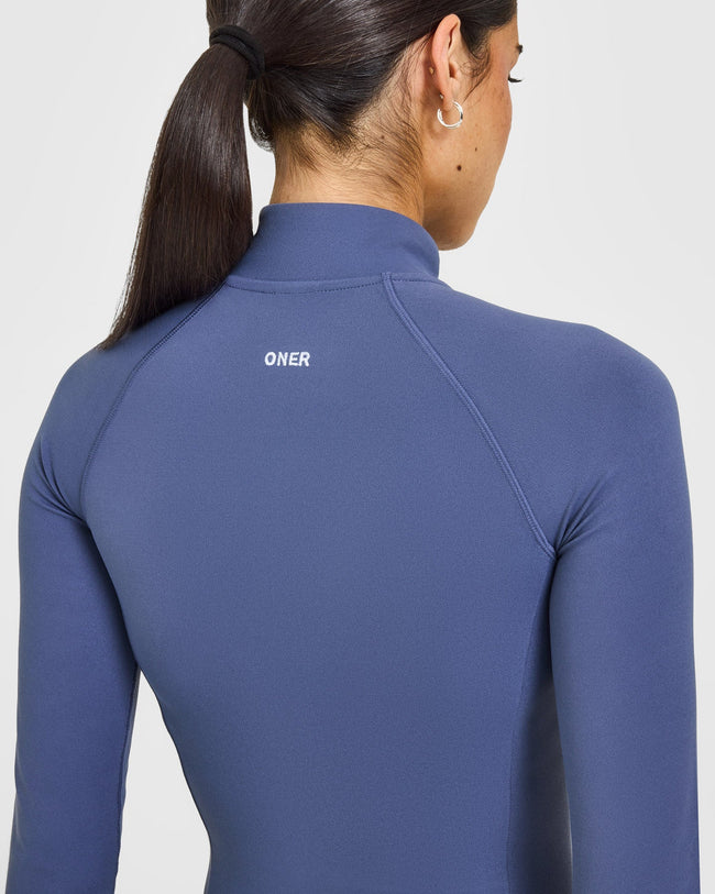 SoftMotion™ Jacket with White Logo | Slate Blue