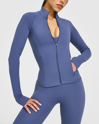 SoftMotion™ Jacket with White Logo | Slate Blue