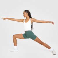 SoftMotion™ Racer Back Mid Vest With Built in Bra Shelf | White