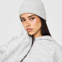 Knit Beanie | Light Grey Marl