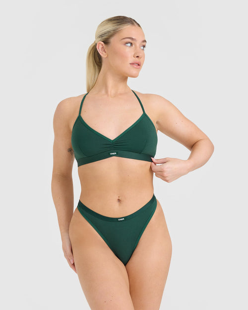 Oner Modal Soft Classic Bralette | Racing Green