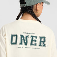 Classic Oversized Lightweight T-Shirt with Printed Logo | Off White