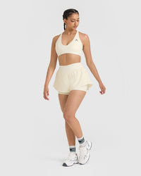 UnifiedMove™ Double Layer Shorts 5" | Off White