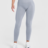 EffortlessLift™ Seamless Leggings with White Logo | Metal Grey