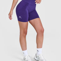 EffortlessLift™ Seamless Shorts with White Logo | Amethyst