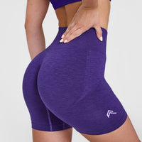 EffortlessLift™ Seamless Shorts with White Logo | Amethyst