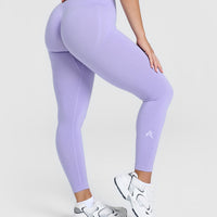 EffortlessLift™ Seamless Leggings with White Logo | Vintage Violet